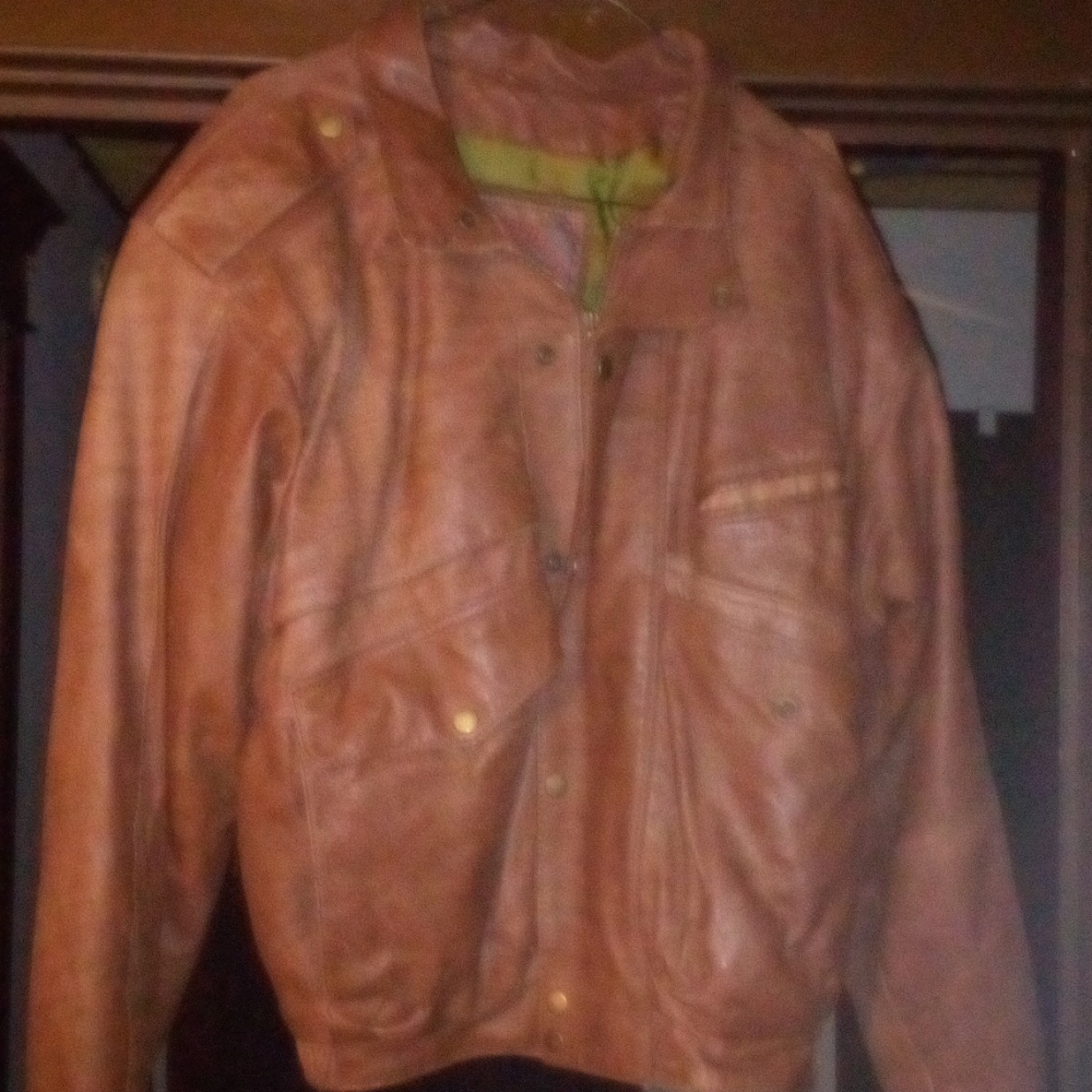 Men's leather coat